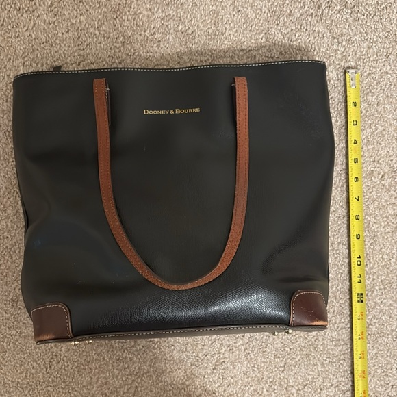 Dooney & Bourke Black and Brown Tote Bag - Picture 6 of 9